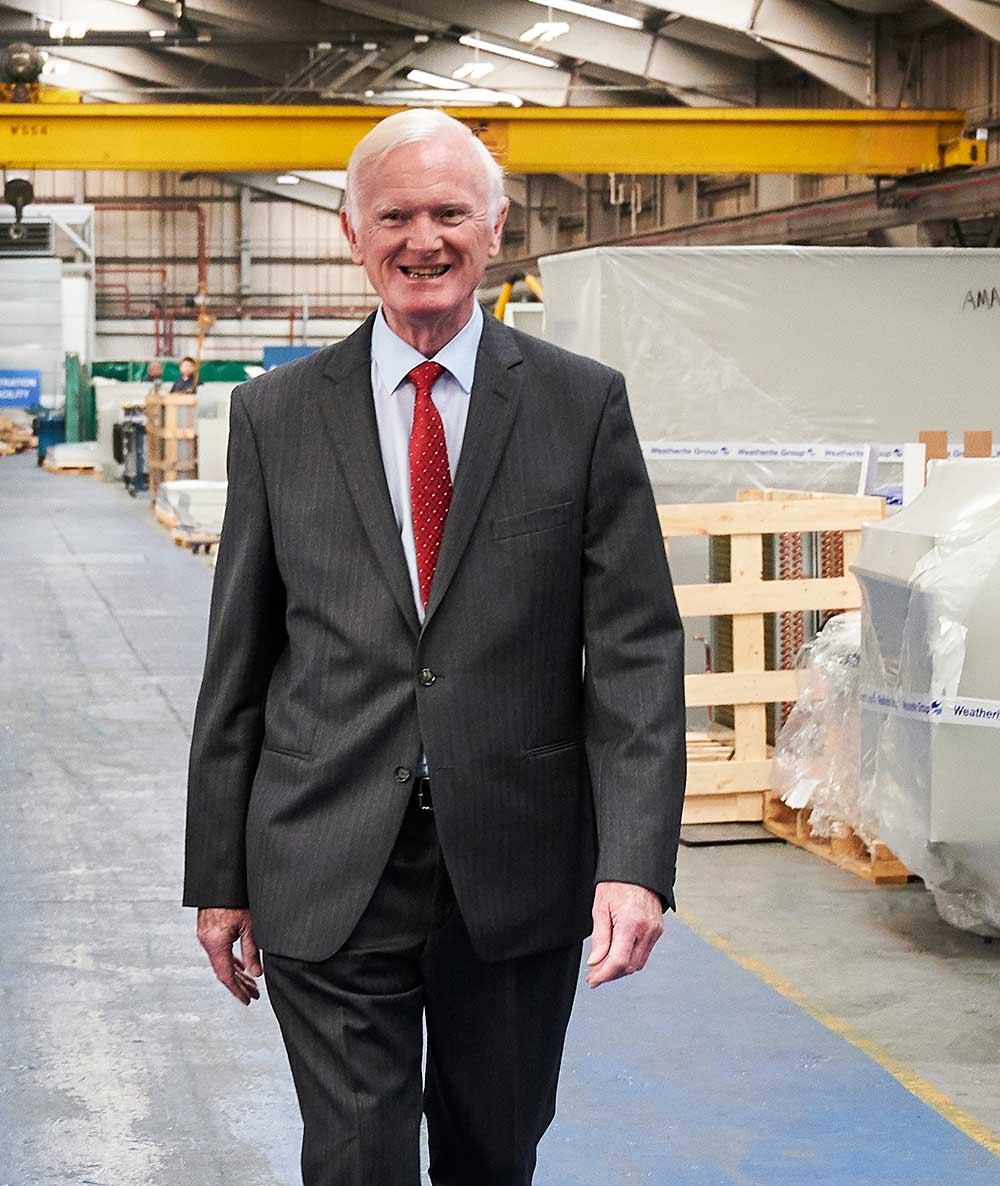 Chairman, John Whitehouse, walking into his 50th year of business. 